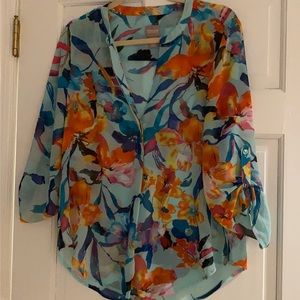 Chico’s floral top size 1